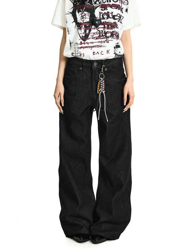 Selvedge Wide Leg Denim Jeans Pants 3