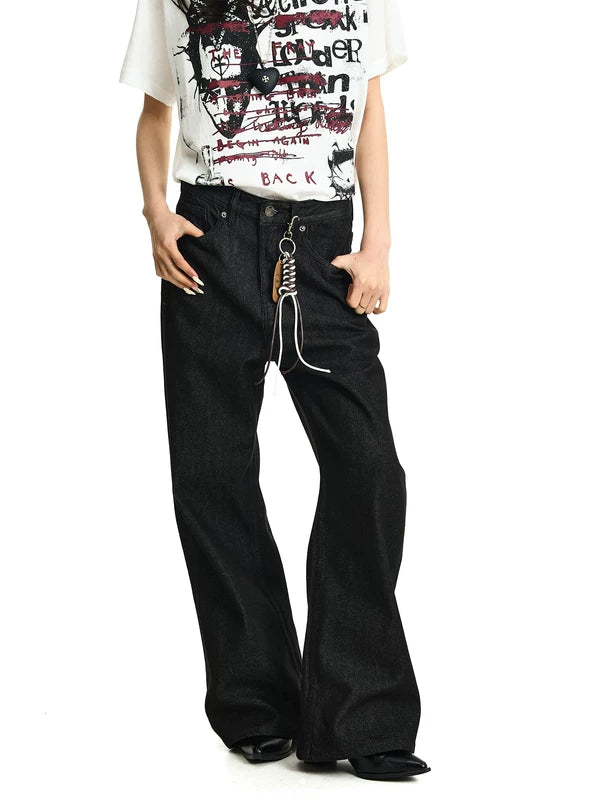 Selvedge Wide Leg Denim Jeans Pants 4