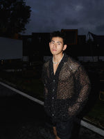 Sequined Hollowed-Out Long-Sleeve Shirt 3