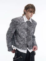 Sequined Padded Shoulder Jacket 4