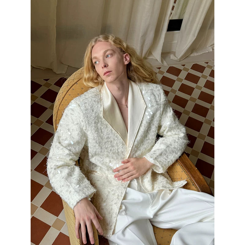 Sequined Textured Suit Jacket for Formalwear 4