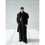 Shawl Collar Single-Button Long Coat 1