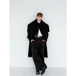 Shawl Collar Single-Button Long Coat 3