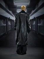 Shearling Lined Leather Trench Coat with Buckles 3