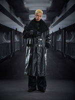 Shearling Lined Leather Trench Coat with Buckles 4