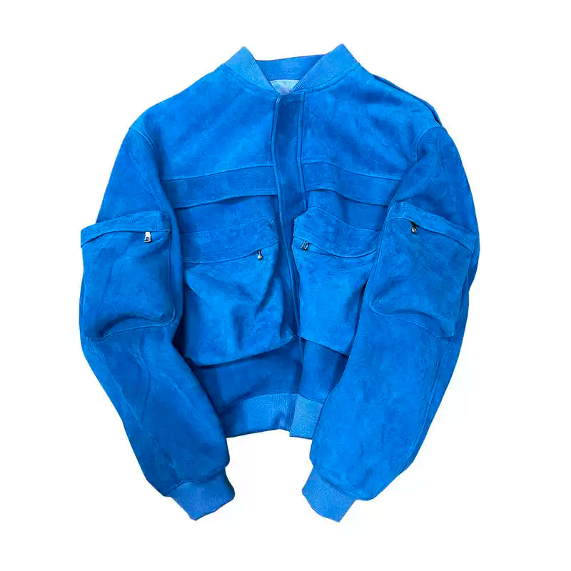 Sheepskin Big Pocket Baseball Flight Jacket 1
