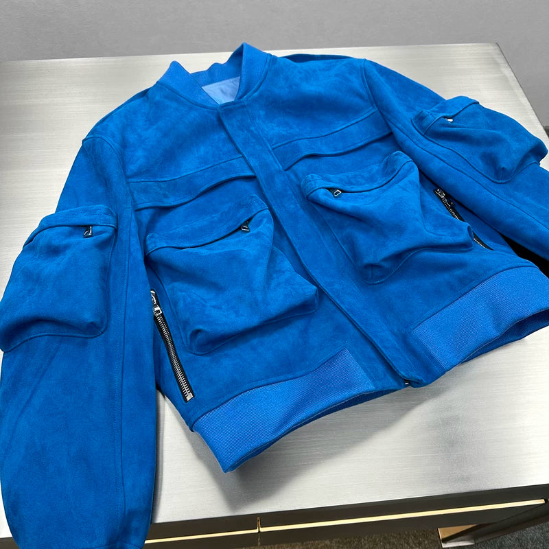 Sheepskin Big Pocket Baseball Flight Jacket 3