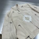 Sheepskin Embroidered Biker Motorcycle Jacket 3