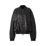 Sheepskin Leather Bomber Baseball Jacket 1