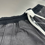 Sheepskin Leather Cargo Shorts with Drawstring 5