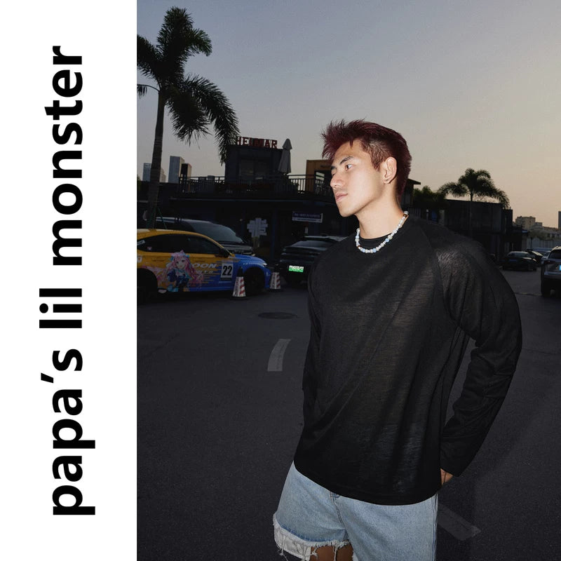 6210585354438,6210585354439,6210585354440,6210585354441, Sheer Crew Neck Long Sleeve T-Shirt