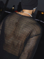 Sheer Hollow-Out Knit Sweater 4