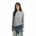 6203344051166,6203344051167,6203344051168, Sheer Knit Faux Two-Piece Long-Sleeve T-Shirt