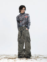 Sheer Mesh Graphic Long Sleeve T-Shirt 4