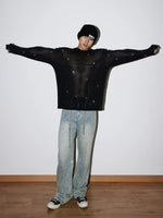 Sheer Sequined Long-Sleeve T-Shirt 2