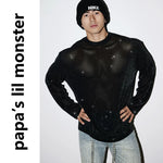 6211450179536,6211450179537,6211450179538, Sheer Sequined Long-Sleeve T-Shirt