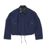 Short Barn Style Jacket with Leather Collar 1