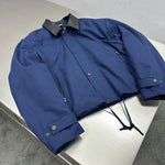 Short Barn Style Jacket with Leather Collar 3