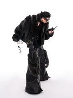 Short Faux Fur Leather Jacket 3