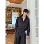 Short Jacket and Wide-Leg Pants Set 1