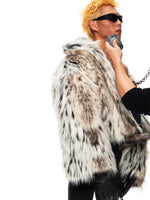 Short Leopard Print Faux Fur Coat 2