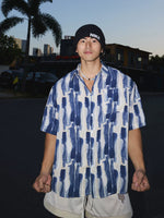 Short-Sleeve Irregular Stripe Casual Shirt 5