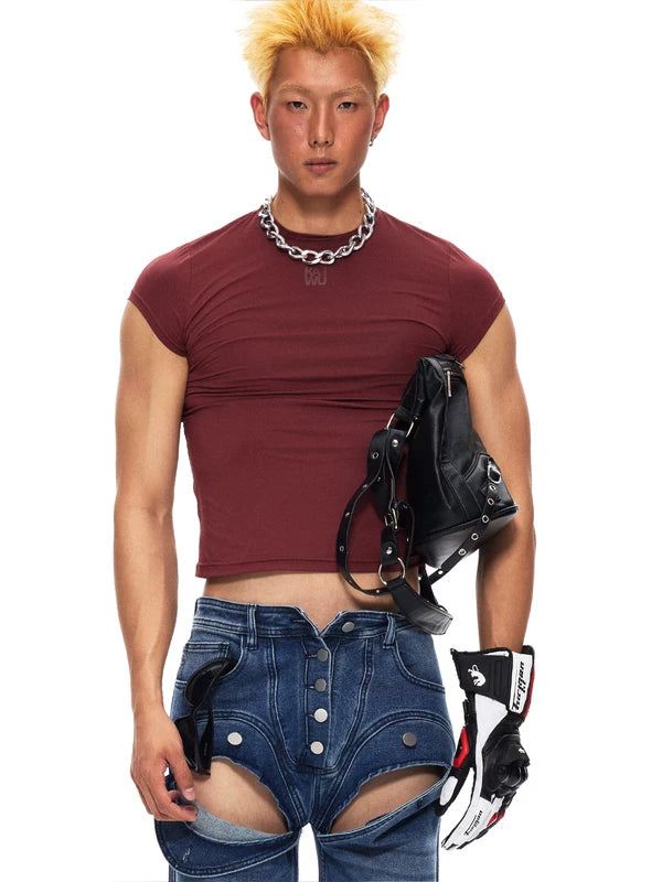 6218950807368,6218950807371,6218950807374, Short-Sleeve Mesh Letter Print Crop Top