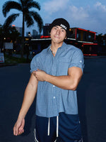 Short-Sleeve Plaid Shirt with Cuff Tabs 5