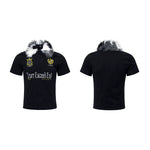6044481425913,6044481425914,6044481425915,6044481425916, Short-Sleeve Polo Shirt with Fur Collar