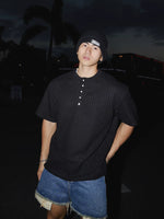 Short-Sleeve Ribbed Henley T-Shirt 4