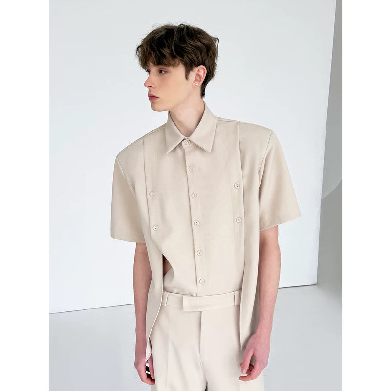 Short-Sleeve Shirt and Straight-Leg Pants Set 4