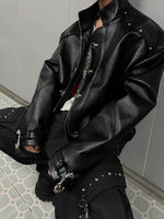 Short Wide Leather Jacket 3