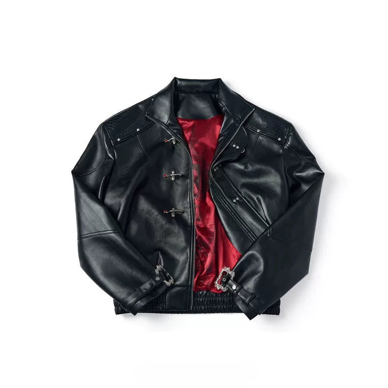 6280925539856,6280925539857,6280925539858,6280925539859,6280925539860, Short Wide Leather Jacket