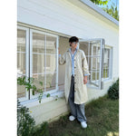 Single-Breasted Oversized Long Trench Coat 4