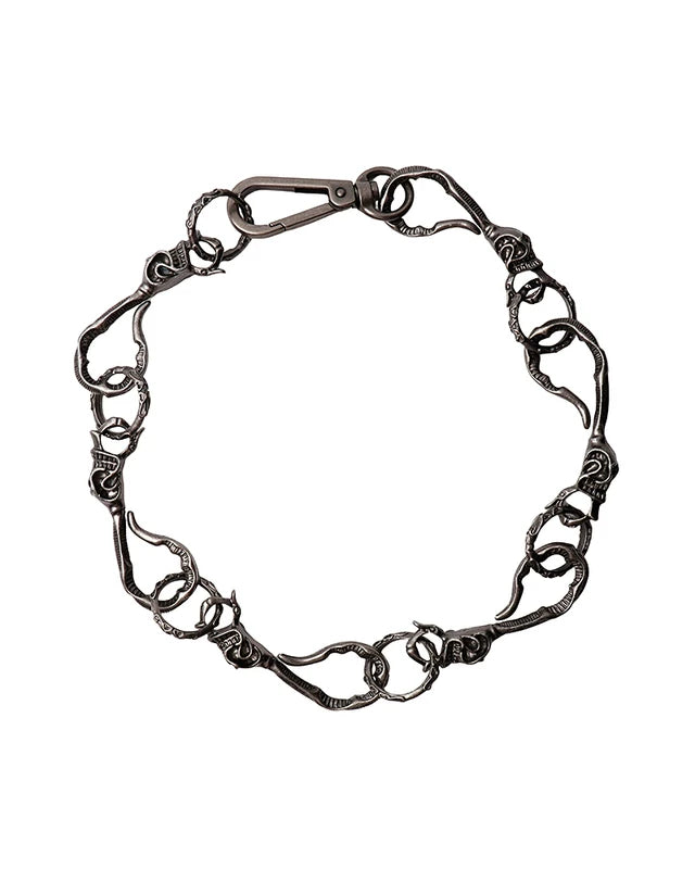 Skull Lock Punk Chain Necklace 5