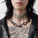 6221920598243, Skull Lock Punk Chain Necklace