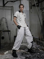Skull Print Short Sleeve Polo Shirt 3
