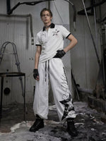 Skull Print Short Sleeve Polo Shirt 5