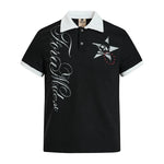 6094717564783,6094717564784,6094717564785, Skull Print Short Sleeve Polo Shirt