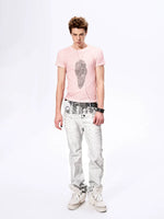 Skull Rhinestone Slim Fit T-Shirt 4