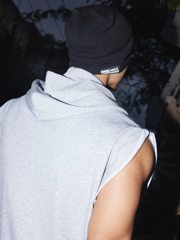 Sleeveless Zip-Up Hooded Vest 4