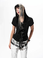 Slim Fit Buckle Detail Short-Sleeve Shirt 1