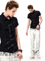 Slim Fit Buckle Strap Shirt 1