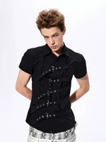 Slim Fit Buckle Strap Shirt 2