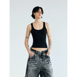 5793587484978,5793587484979, Slim Fit Casual Camisole Tank Top