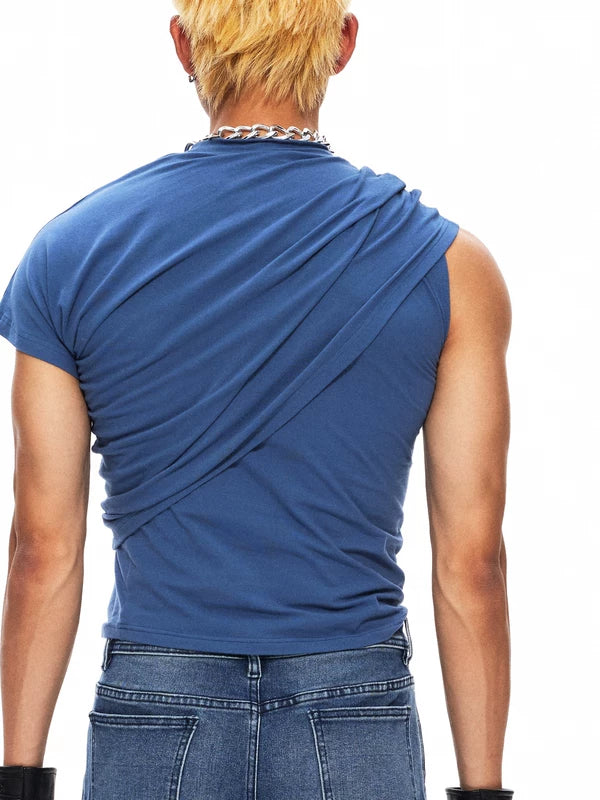Slim Fit Deconstructed Crew Neck Vest 5