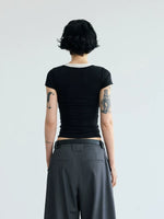 Slim Fit Faux Layered Henley T-Shirt 3