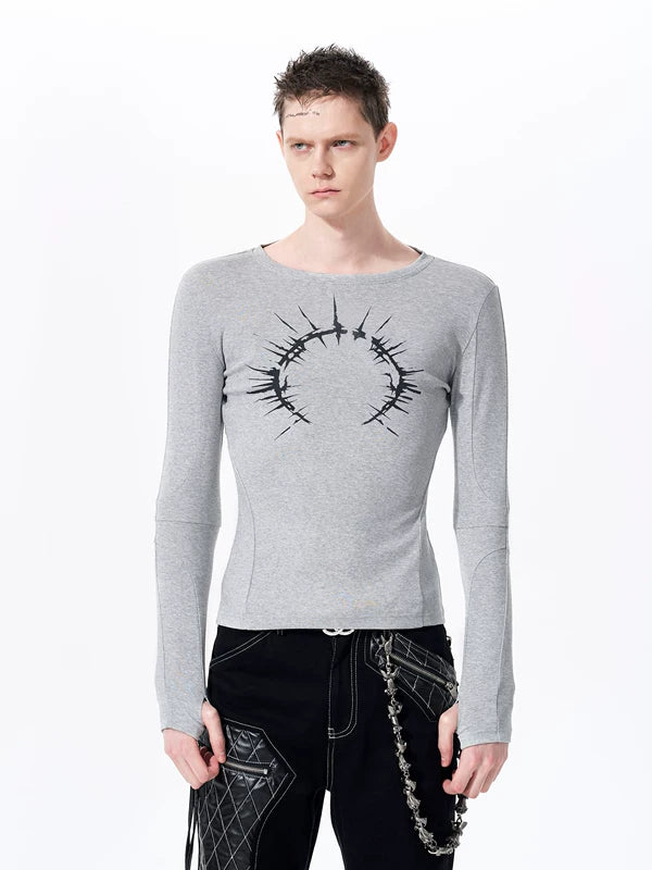 Slim Fit Graphic Long-Sleeve T-Shirt 3