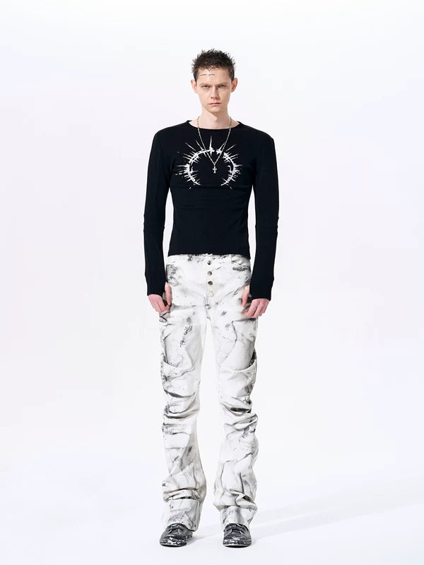 Slim Fit Graphic Long-Sleeve T-Shirt 4