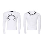 6027781077445,6027781077446,6027781077447,6027781077448, Slim Fit Graphic Long-Sleeve T-Shirt